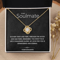 Load image into Gallery viewer, To My Soulmate- Eternal Love- Love Knot Necklace
