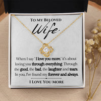 Load image into Gallery viewer, To my Beloved Wife- I Love You More- Necklace
