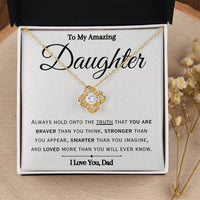 Load image into Gallery viewer, To My American Daughter- Braver Stronger Smarter- Necklace (From Dad)
