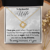 Load image into Gallery viewer, To My Beautiful Wife- In My Dreams- Necklace
