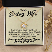 Load image into Gallery viewer, To My Badass Wife- Forever and Always-Love Knot Necklace
