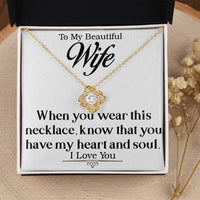Load image into Gallery viewer, To My Beautiful Wife-Heart and Soul- Necklace
