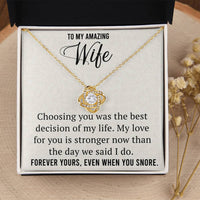 Load image into Gallery viewer, To My Amazing Wife-Forever Yours, Even When You Snore- Necklace
