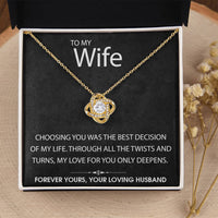 Load image into Gallery viewer, To My Wife-Forever Yours- Love Knot Necklace
