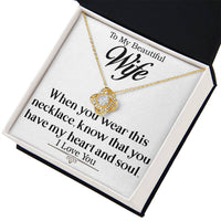 Load image into Gallery viewer, To My Beautiful Wife-Heart and Soul- Necklace
