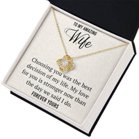 Load image into Gallery viewer, To My Amazing Wife- Forever Yours- Love knot Necklace
