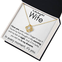 Load image into Gallery viewer, To My Beautiful Wife- In My Dreams- Necklace (White background)
