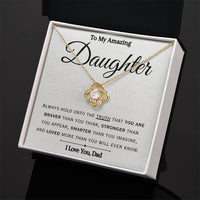 Load image into Gallery viewer, To My American Daughter- Braver Stronger Smarter- Necklace (From Dad)
