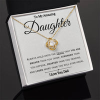 Load image into Gallery viewer, To My American Daughter- Braver Stronger Smarter- Necklace (From Dad)
