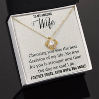 Load image into Gallery viewer, To My Amazing Wife-Forever Yours, Even When You Snore- Necklace
