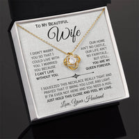 Load image into Gallery viewer, To My Beautiful Wife- My Queen- Love Necklace
