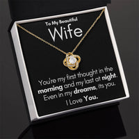 Load image into Gallery viewer, To My Beautiful Wife-In My Dreams-Necklace (Black)
