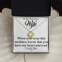 Load image into Gallery viewer, To My Beautiful Wife-Heart and Soul- Necklace
