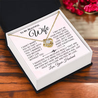 Load image into Gallery viewer, To My Beautiful Wife- I Can&#39;t Live Without You- Love Necklace

