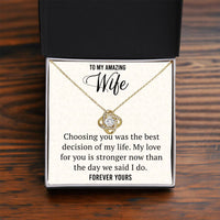 Load image into Gallery viewer, To My Amazing Wife- Forever Yours- Love knot Necklace
