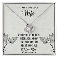 Load image into Gallery viewer, To My Gorgeous Wife- Heart and Soul- Necklace
