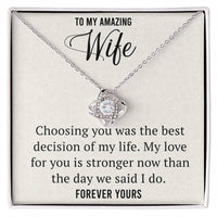 Load image into Gallery viewer, To My Amazing Wife- Forever Yours- Love knot Necklace
