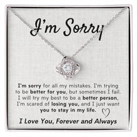 Load image into Gallery viewer, I&#39;m Sorry- I Love You, Forever and Always- Necklace

