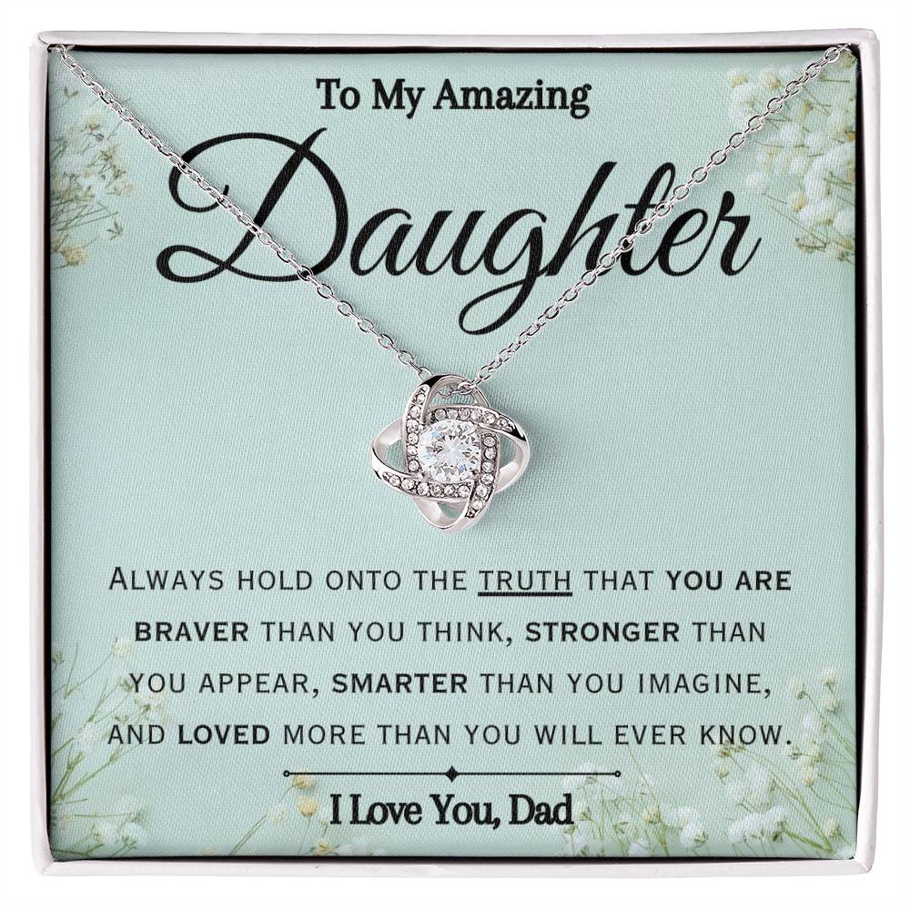 To My Daughter- I Love You- Necklace (Version 2 From Dad)