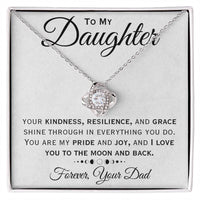 Load image into Gallery viewer, To My Daughter- Love You To The Moon And Back-  Necklace
