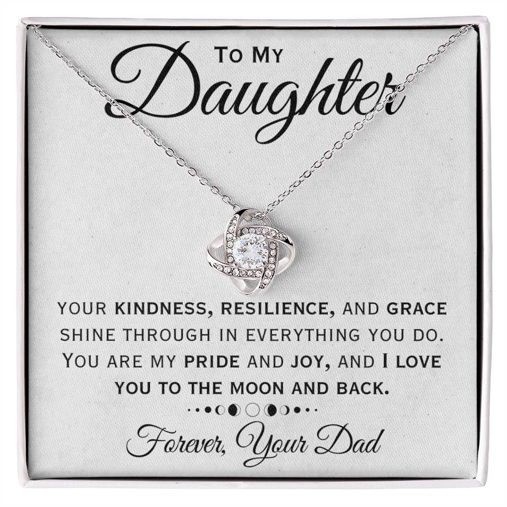 To My Daughter- Love You To The Moon And Back-  Necklace