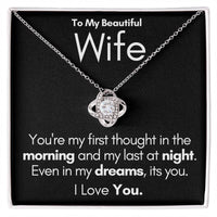 Load image into Gallery viewer, To My Beautiful Wife-In My Dreams-Necklace (Black)
