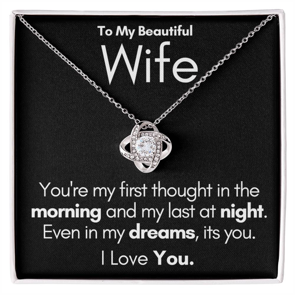 To My Beautiful Wife-In My Dreams-Necklace (Black)