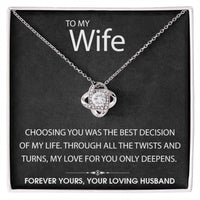 Load image into Gallery viewer, To My Wife-Forever Yours- Love Knot Necklace
