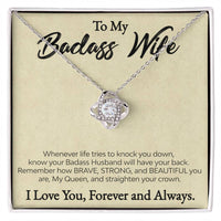 Load image into Gallery viewer, To My Badass Wife - Love You Forever and Always - Love Knot Pendant
