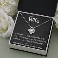 Load image into Gallery viewer, To My Wife-Forever Yours- Love Knot Necklace
