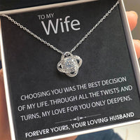 Load image into Gallery viewer, To My Wife-Forever Yours- Love Knot Necklace
