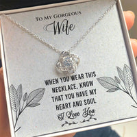 Load image into Gallery viewer, To My Gorgeous Wife- Heart and Soul- Necklace
