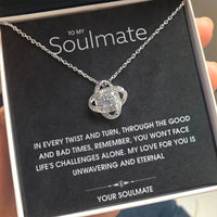 Load image into Gallery viewer, To My Soulmate- Eternal Love- Love Knot Necklace

