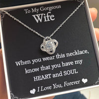 Load image into Gallery viewer, To My Gorgeous Wife- Love You Forever- Necklace 2nd edition
