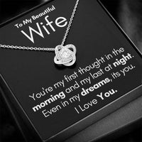 Load image into Gallery viewer, To My Beautiful Wife-In My Dreams-Necklace (Black)
