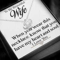 Load image into Gallery viewer, To My Beautiful Wife-Heart and Soul- Necklace
