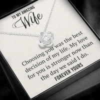 Load image into Gallery viewer, To My Amazing Wife- Forever Yours- Love knot Necklace
