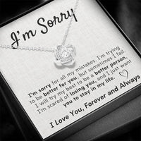 Load image into Gallery viewer, I&#39;m Sorry- I Love You, Forever and Always- Necklace
