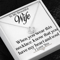 Load image into Gallery viewer, To My Beautiful Wife-Heart and Soul- Necklace
