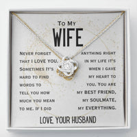 Load image into Gallery viewer, To My Wife- Never Forget That I Love You- Necklace
