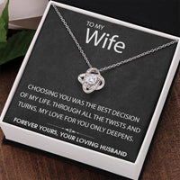 Load image into Gallery viewer, To My Wife-Forever Yours- Love Knot Necklace
