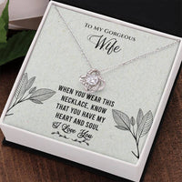 Load image into Gallery viewer, To My Gorgeous Wife- Heart and Soul- Necklace
