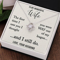 Load image into Gallery viewer, To My Wonderful Wife-Out of My League-Love Knot Necklace
