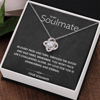 Load image into Gallery viewer, To My Soulmate- Eternal Love- Love Knot Necklace
