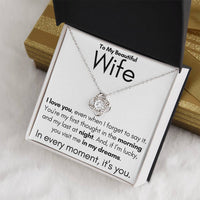 Load image into Gallery viewer, To My Beautiful Wife- In My Dreams- Necklace (White background)

