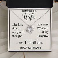 Load image into Gallery viewer, To My Wonderful Wife-Out of My League-Love Knot Necklace
