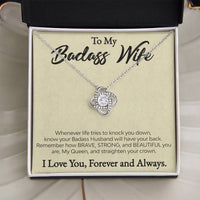 Load image into Gallery viewer, To My Badass Wife - Love You Forever and Always - Love Knot Pendant
