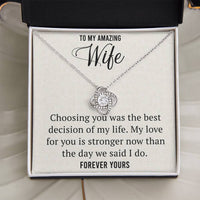 Load image into Gallery viewer, To My Amazing Wife- Forever Yours- Love knot Necklace
