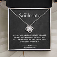 Load image into Gallery viewer, To My Soulmate- Eternal Love- Love Knot Necklace
