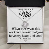 Load image into Gallery viewer, To My Beautiful Wife-Heart and Soul- Necklace
